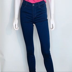 J Brand Dark Navy High-Wasted Skinny Jean
